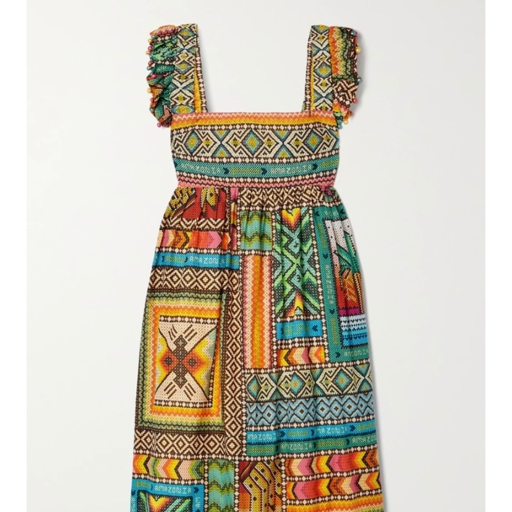 Farm Rio Bead Embellished Cotton Dress ( Perfect for an upcoming Vacation 🏝️)